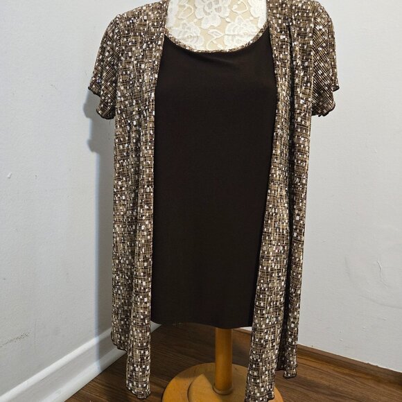 Layered look One Piece Brittany Black Top - Picture 1 of 4